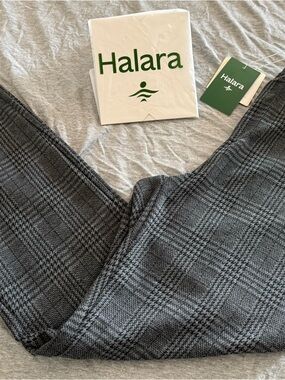 HALARA Black & Gray Glen Plaid Leggings